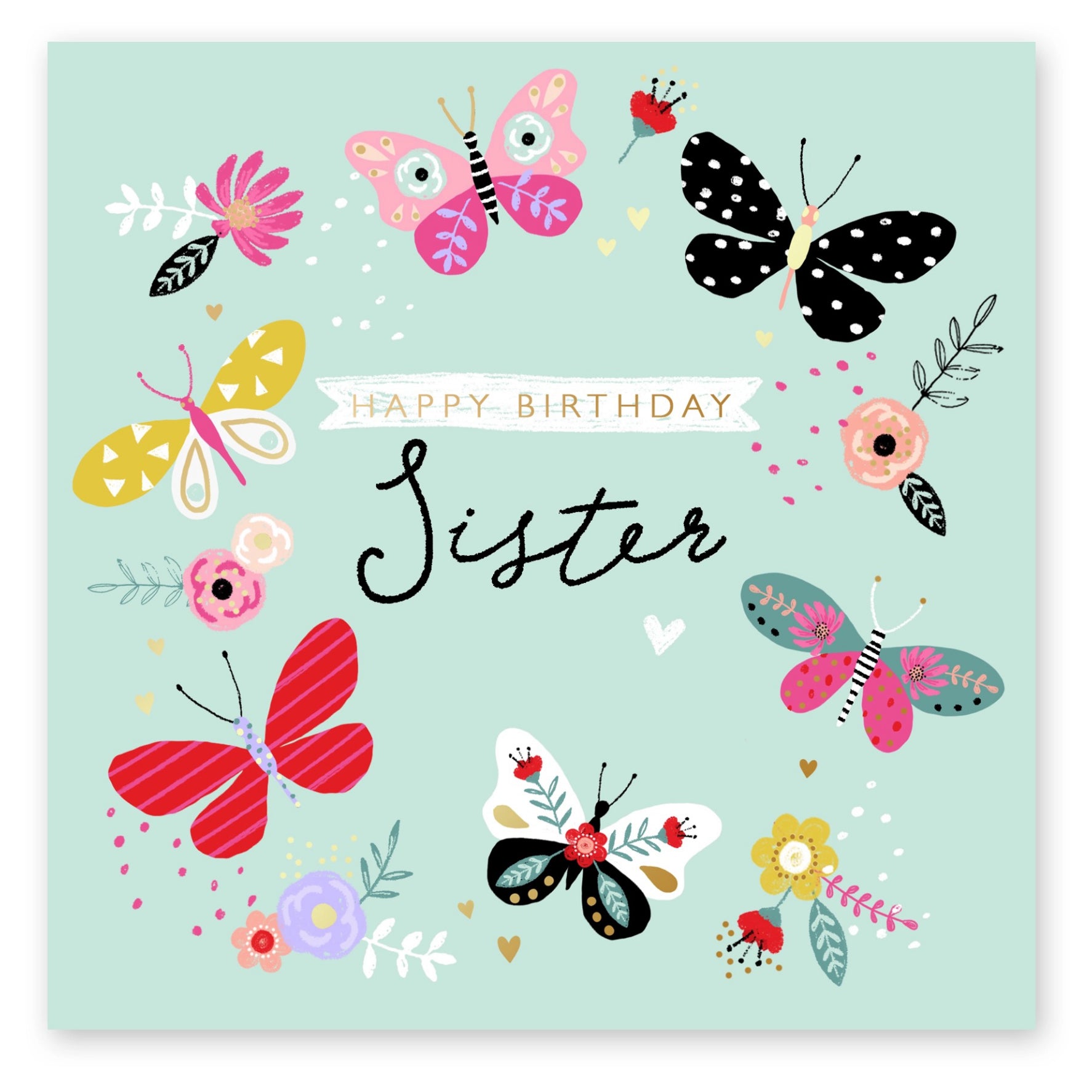 Happy Birthday Sister Butterflies Card | Central23 – Outer Layer