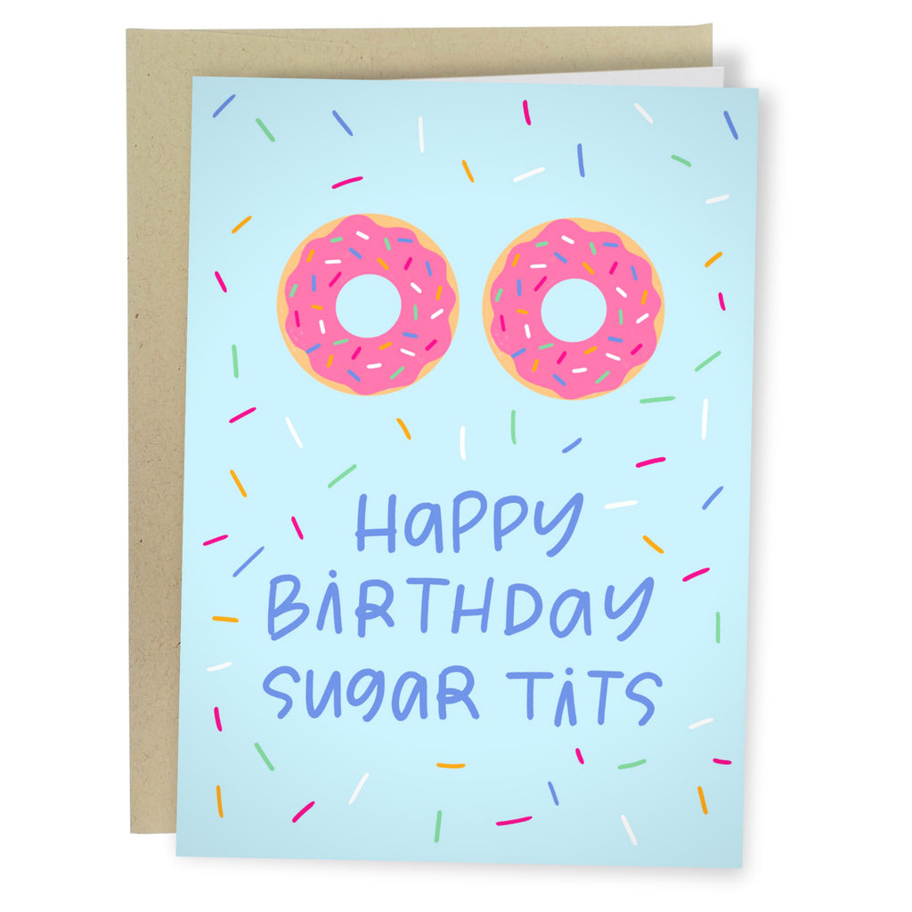 Happy Birthday Sugar Tits Card | Sleazy Greetings – Outer Layer