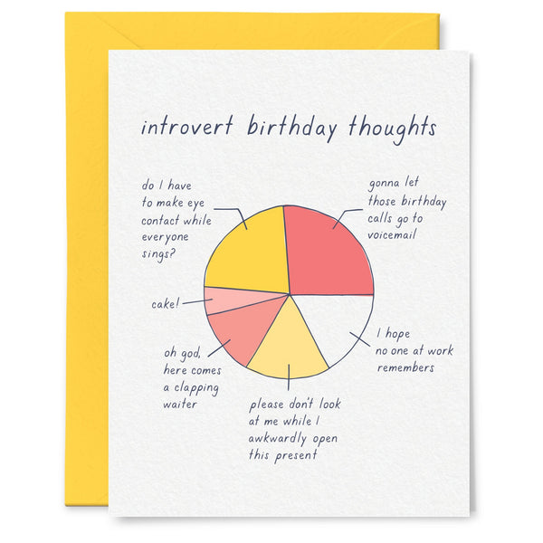 Introvert Birthday Thoughts Chart Card | Tiny Hooray – Canada