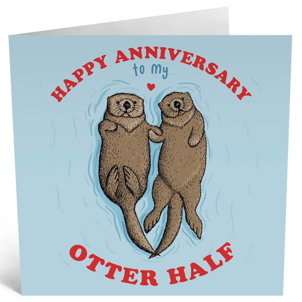 Significant Otter Greeting Card by Stormy Knight - Soma Gallery