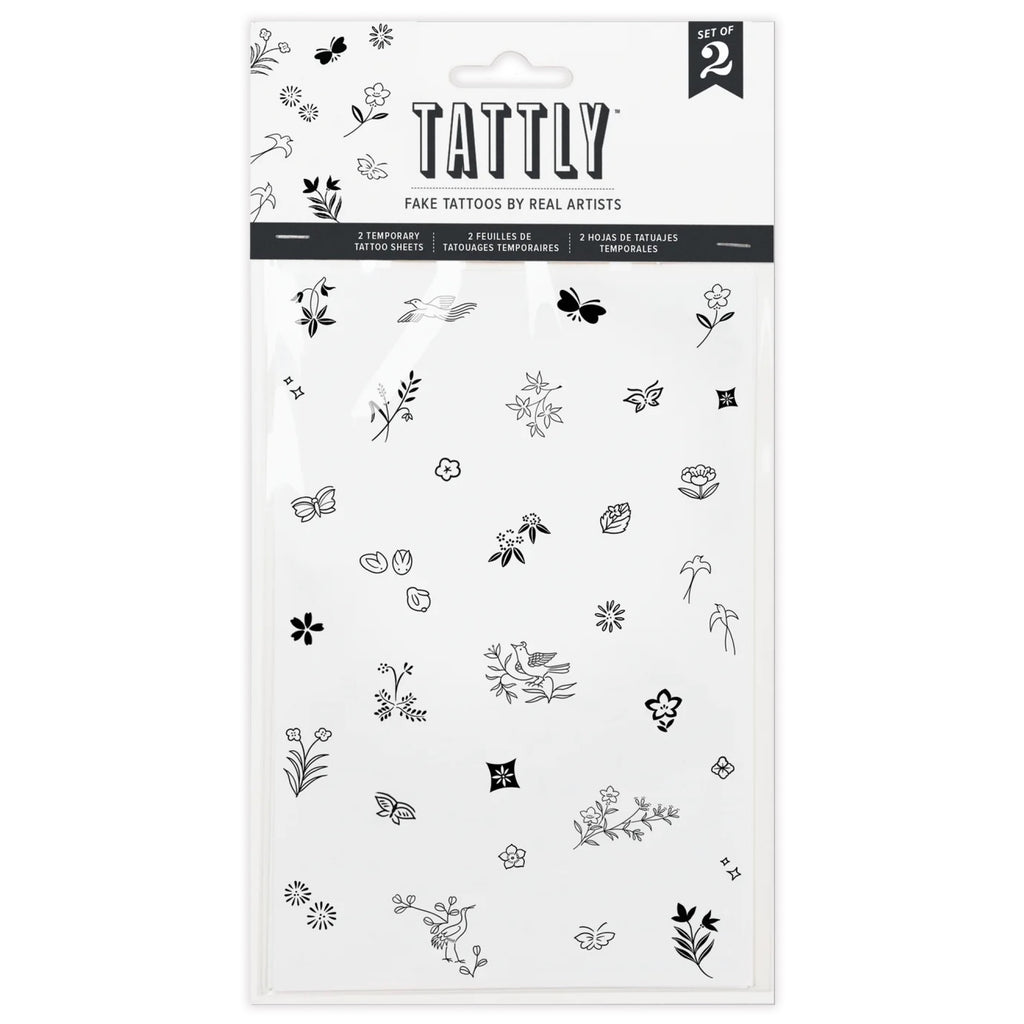 Tattly Colorful Mushrooms Tattoo Sheet