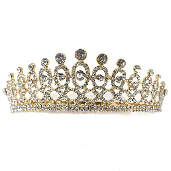 Classic Regal Pattern Jeweled Tiara, 5-Inch – Firefly | Homeford