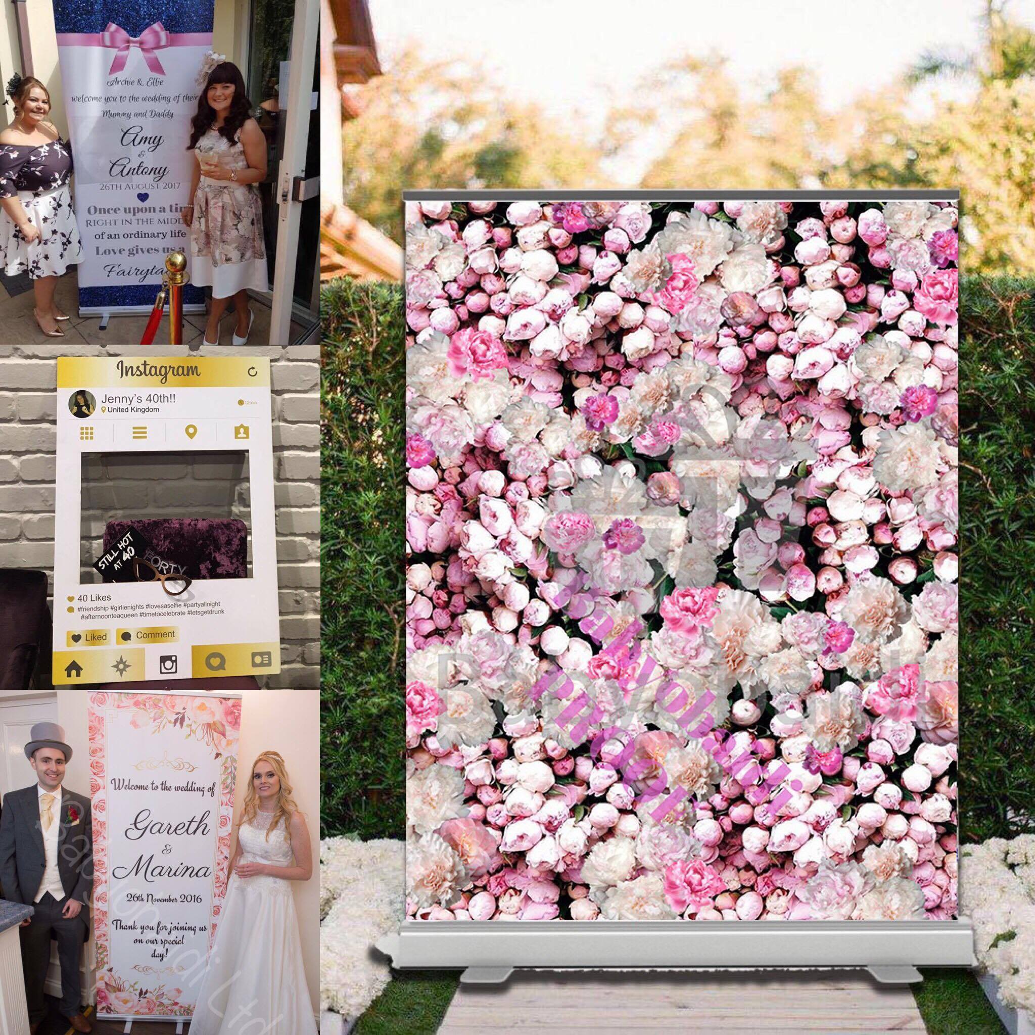 Spring Combo 1 Xl Photo Booth Backdrop Welcome Banner Selfie Frame Honey Maple Design Ltd