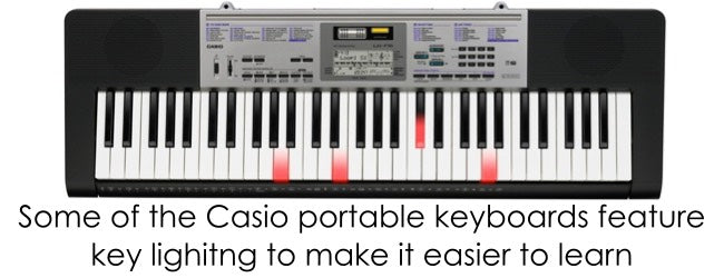 Casio key lighting makes it easier to learn the keyboard