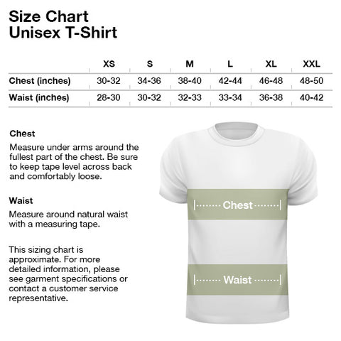 American Apparel Unisex T-Shirt Size Chart – Wandering I Store