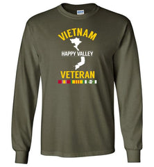 Vietnam Veteran "Happy Valley" - Men's/Unisex Long-Sleeve T-Shirt-Wandering I Store