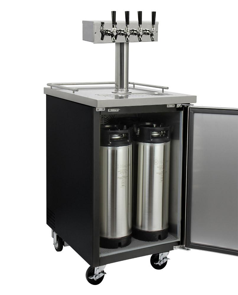 Kegco Four Tap Commercial Nitro Cold-Brew Coffee Dispenser - Black ICXCK-1B-4 - BarStoreUSA