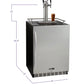 Kegco 24" Wide Cold Brew Coffee Triple Tap Stainless Steel Commercial Built-In Right Hinge Kegerator Model: ICHK38BSU-3