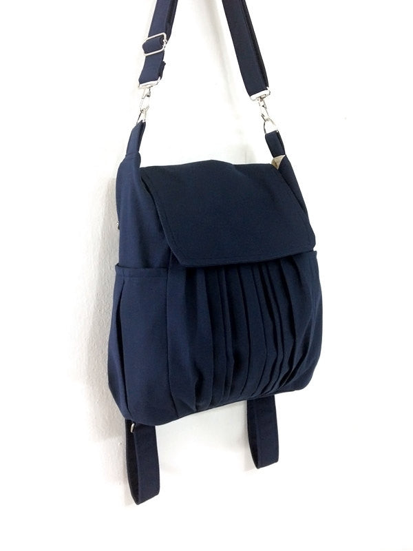 navy blue canvas tote bag