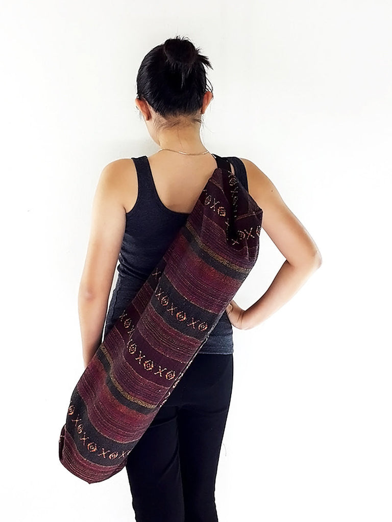 Thai Handmade Woven Yoga Mat Bag Sports Bags Pilates Mat Bag