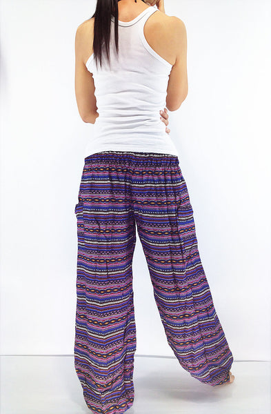 ST29 Rayon Bohemian Trousers Hippie Boho Pants Colorful