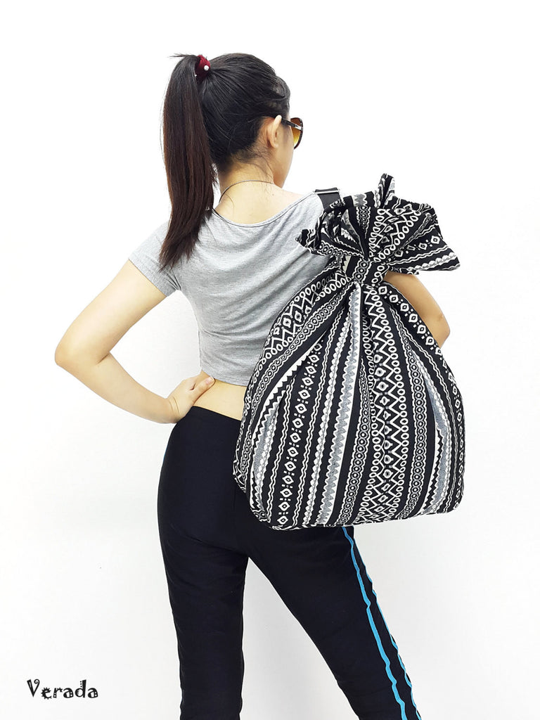 Woven Cotton Bag Single straps Backpack Hobo Boho bag Shoulder Bag Bla