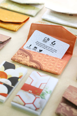 Kimono Business / Name Card Holder - Japanese kimono refashioned and upcycled