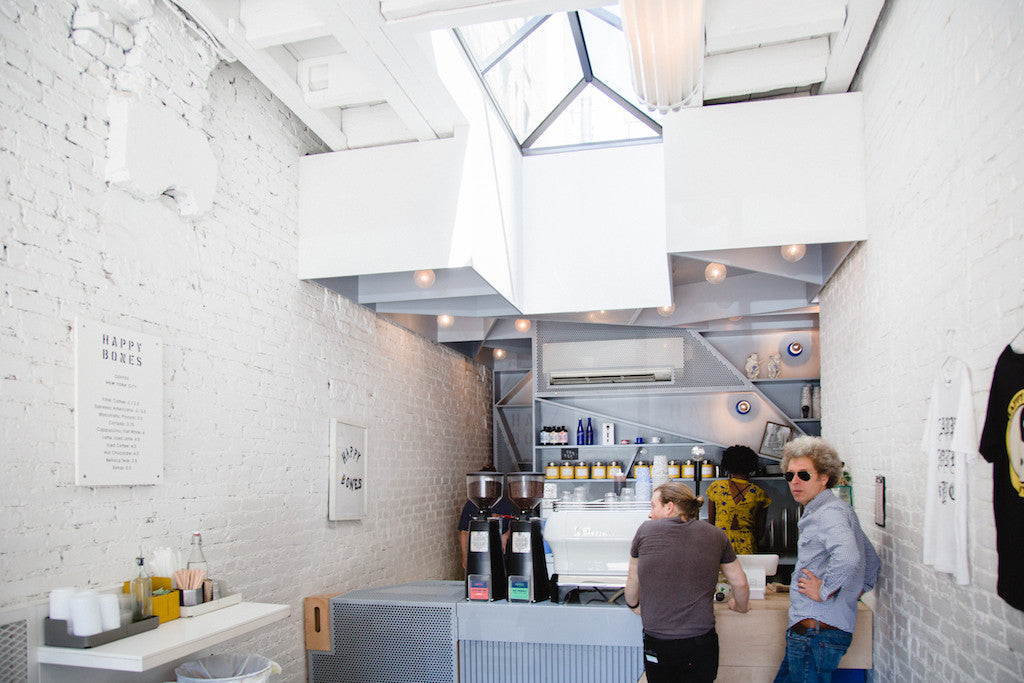 Image of the inside of the Happy Bones cafe. 