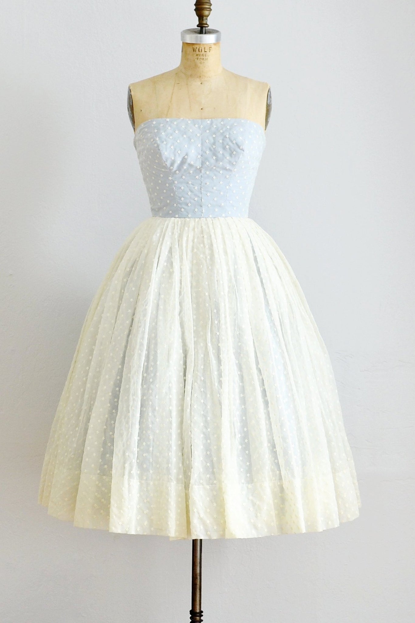 50s strapless dress