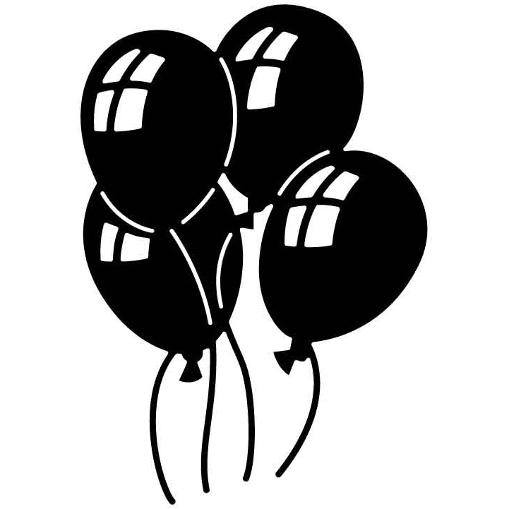 Balloon Celebration (2) Free DXF File for CNC Machines - DXFforCNC