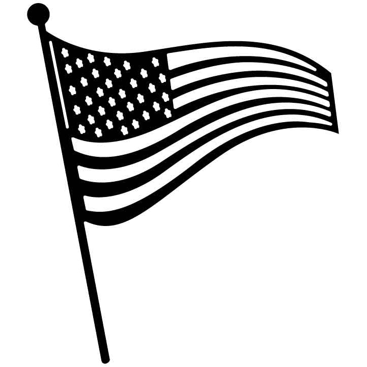 USA Flag Free DXF File for CNC Machines - DXFforCNC