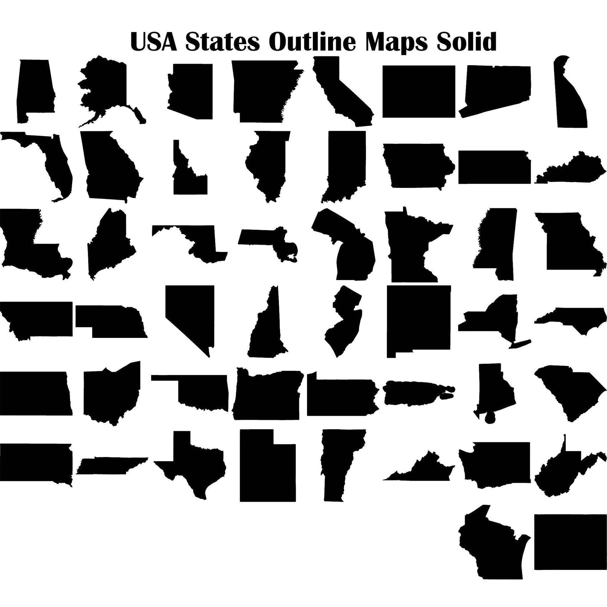 3d usa map outline