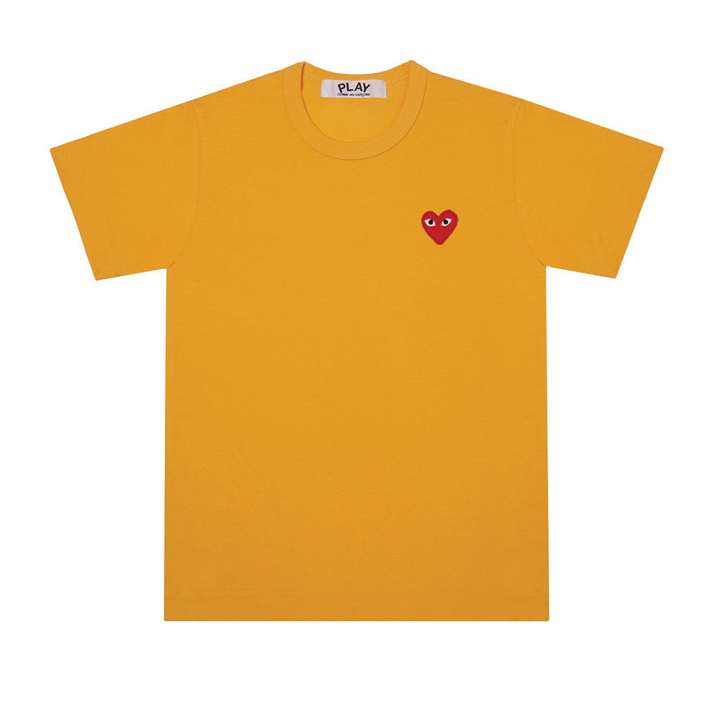 yellow cdg t shirt