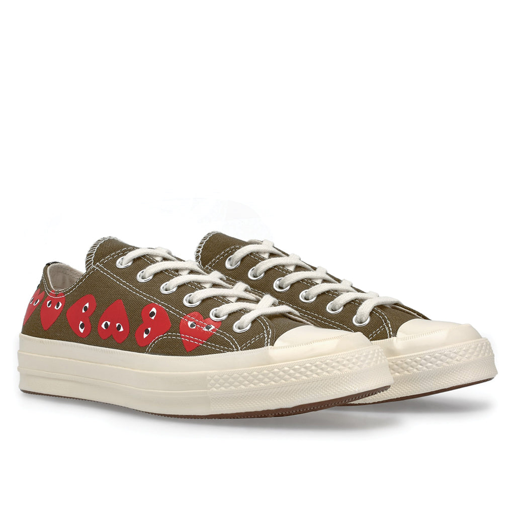 cdg converse low multiple hearts