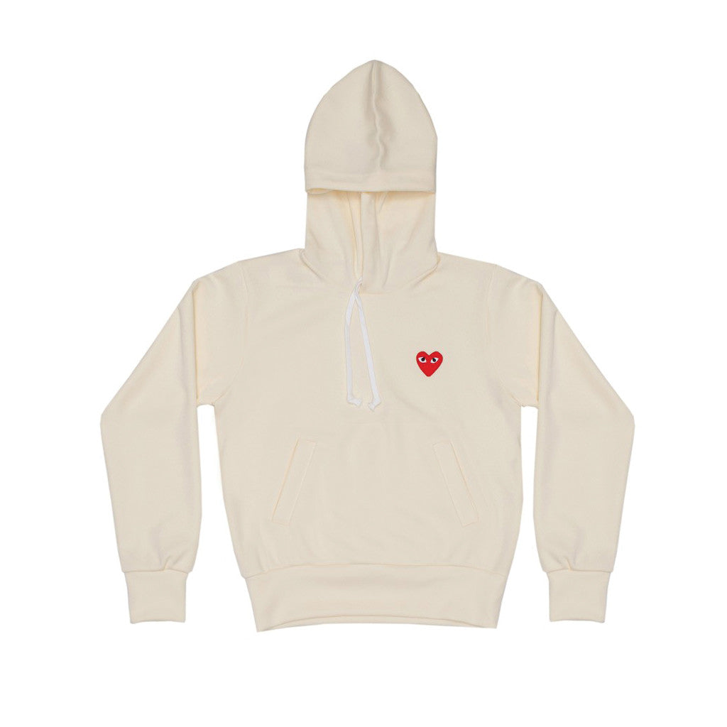 comme des garcons hoodie ivory