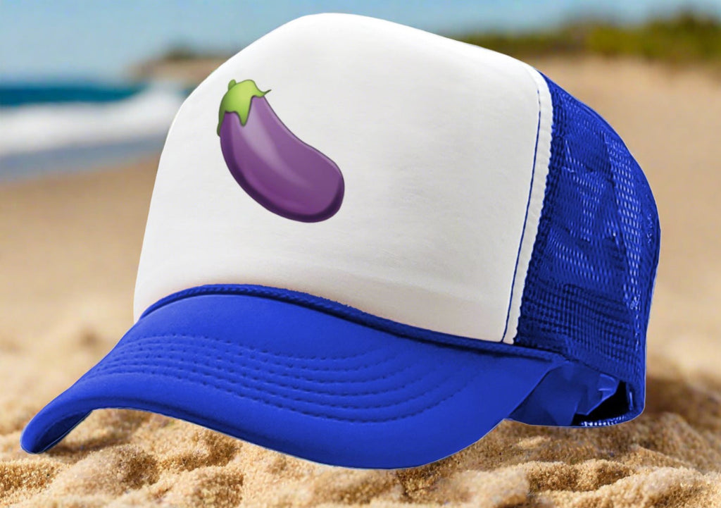 Eggplant Emoji Boner Five Panel Retro Style Trucker Cap