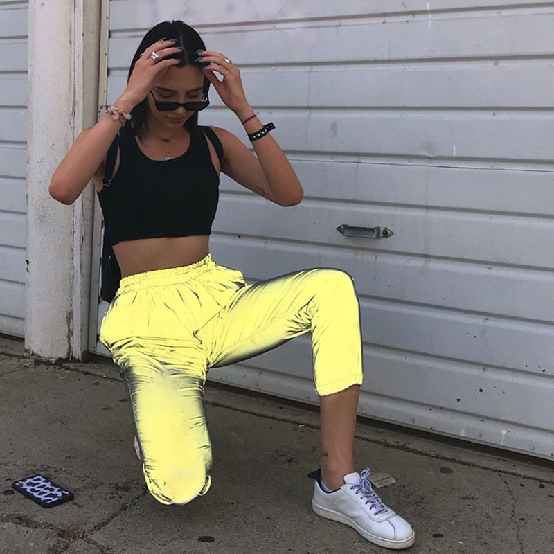 reflective joggers outfit