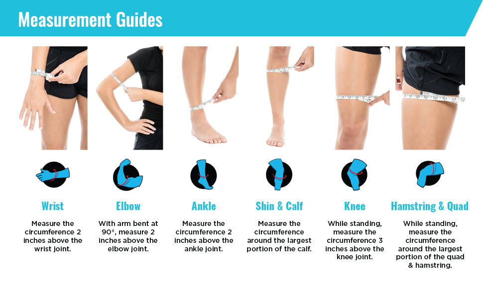 Freeze Sleeve Cold Therapy Compression Sleeve - measurement infographic