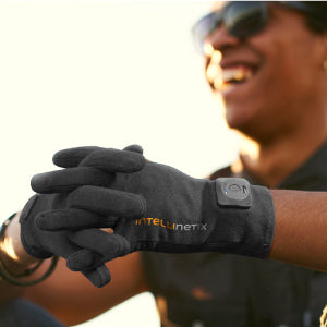 Intellinetix Vibrating Therapy Gloves In Use