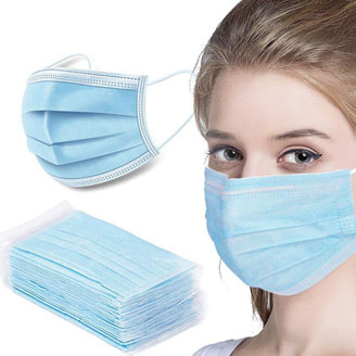 Woman wearing 3-Ply Earloop Mask