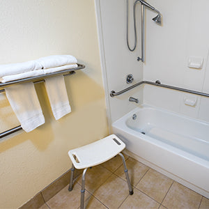 BodyMed Shower Seat - Shower seat in bathroom