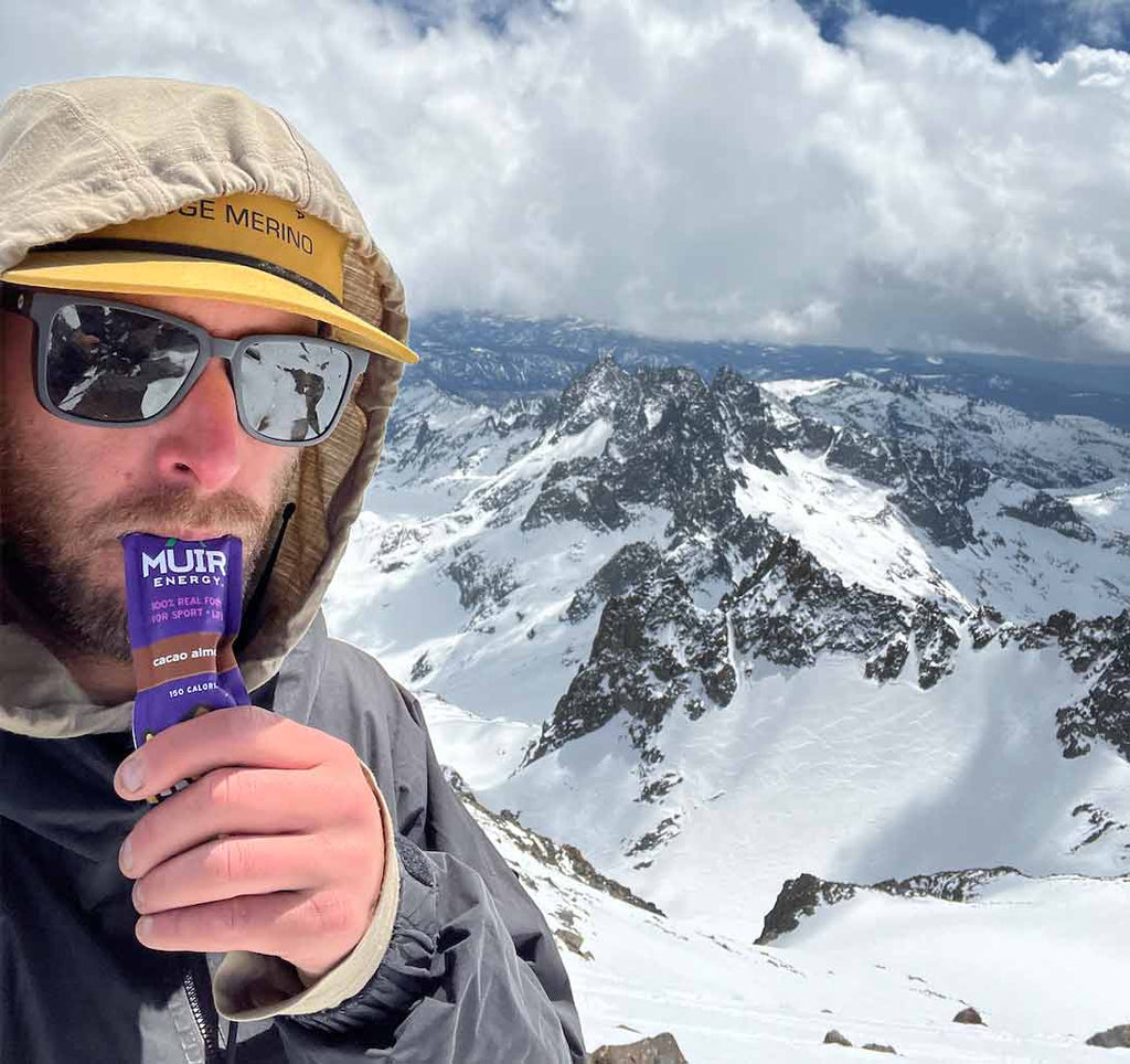 Obligatory summit selfie. My Muir gels have been with me through thick and thin, from every base camp to peak. They keep me nourished, focused and feeling good; crucial for performance and health in the backcountry!