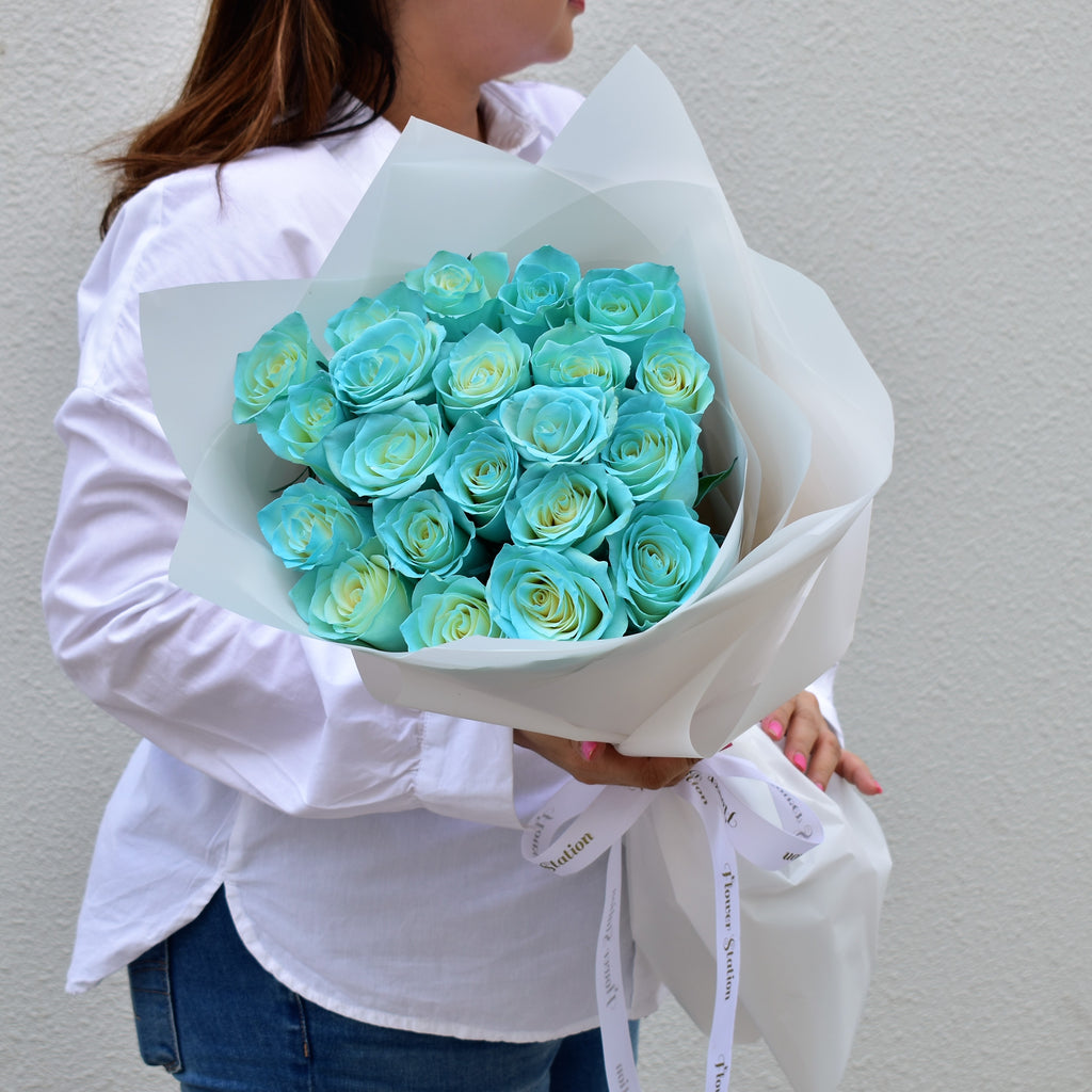 Tiffany Blue Rose Bouquet | Flower Station