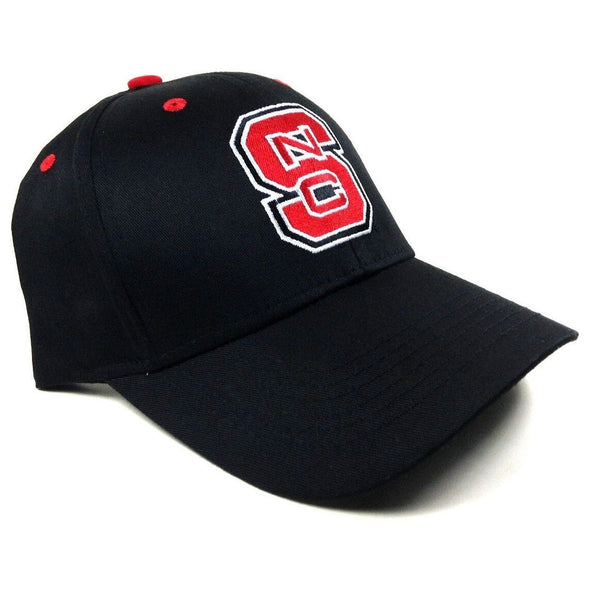 North Carolina NC State University Wolfpack Logo Black MVP Curved Bill Adjustable Hat