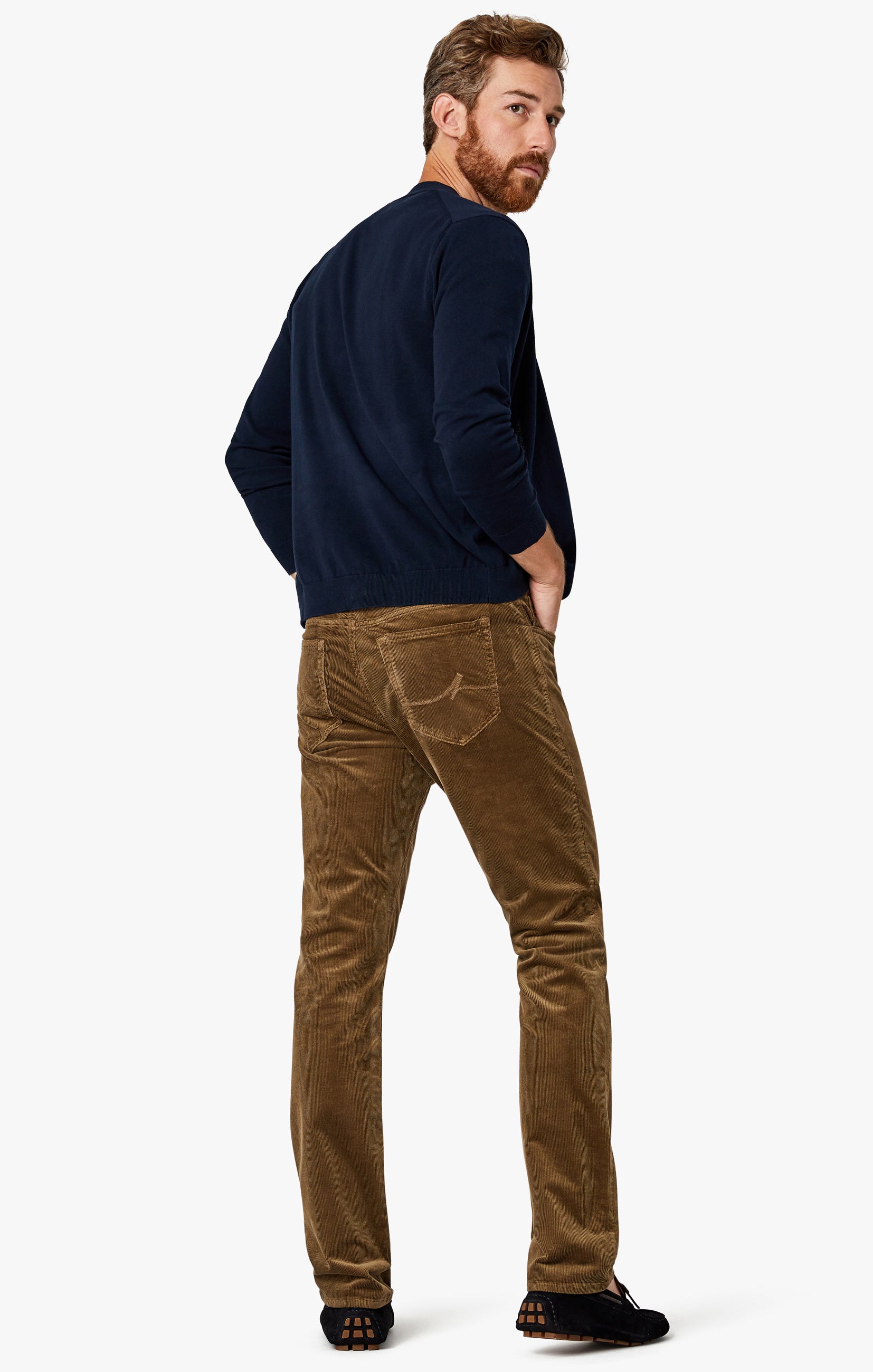 Charisma Relaxed Straight Pants in Tobacco Cord Image 1