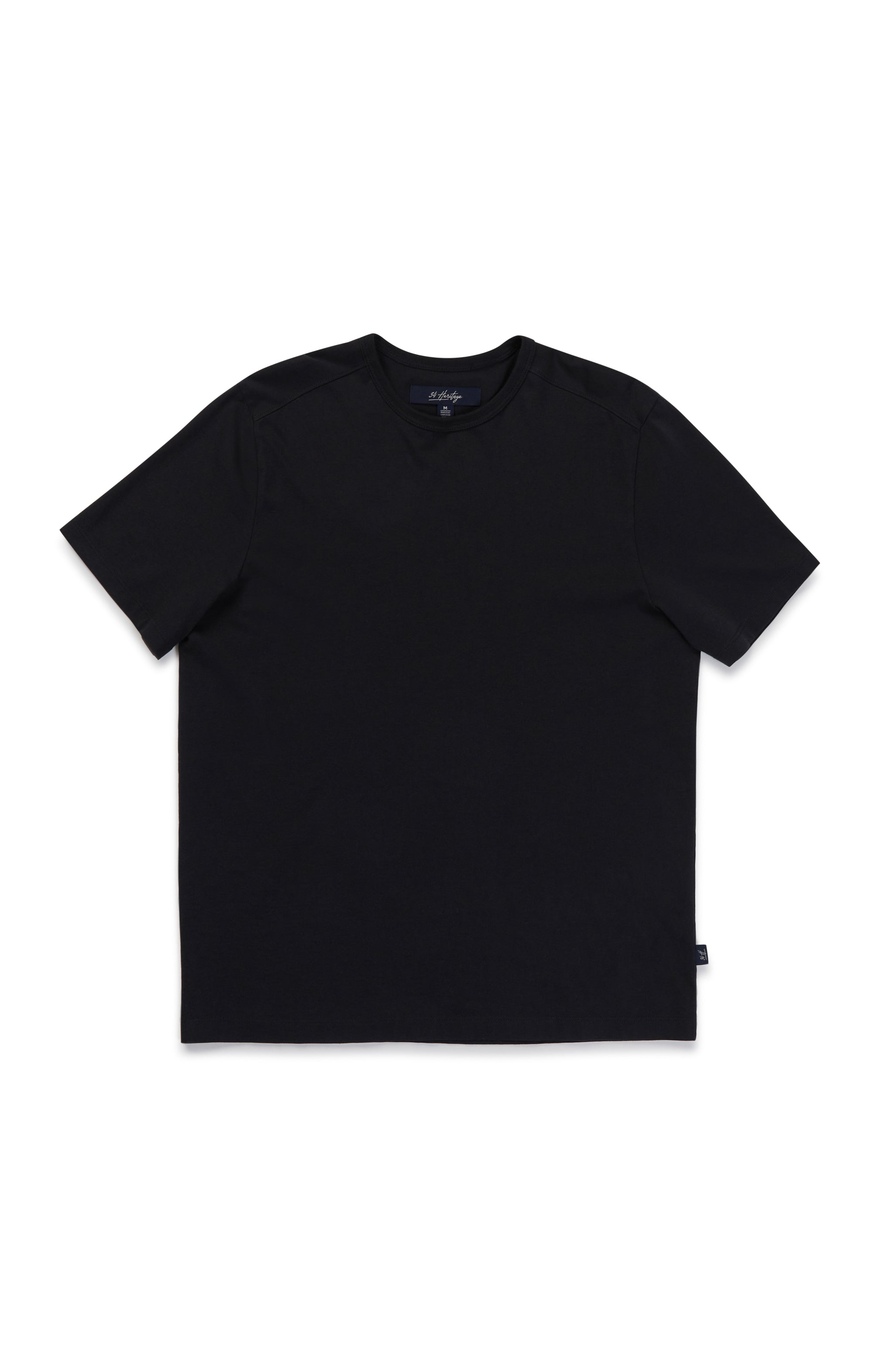 34 Heritage Men's Basic Crew Neck T-Shirt in Black