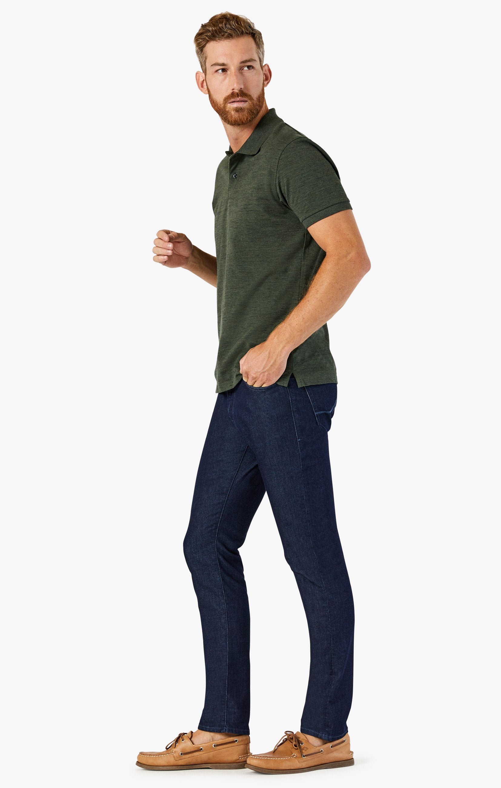 Cool Tapered Leg Jeans In Rinse Sporty