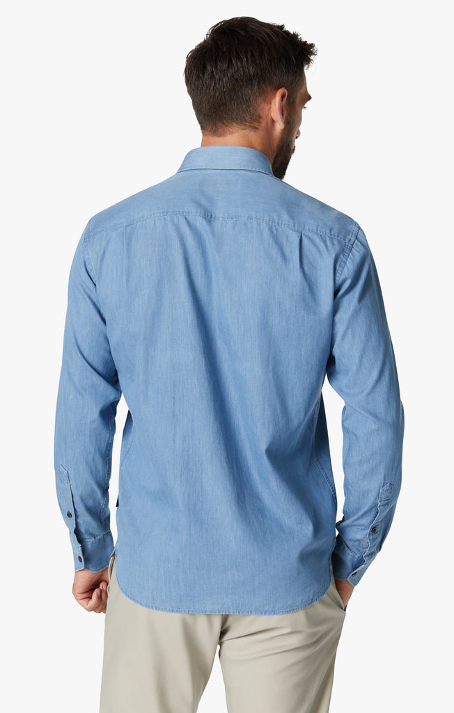 34 Heritage Men's Light Denim Shirt in Light Denim