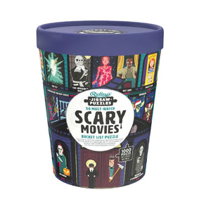 50 Must-Watch Scary Movies Bucket List 1000-piece Puzzle - Little Craft Place