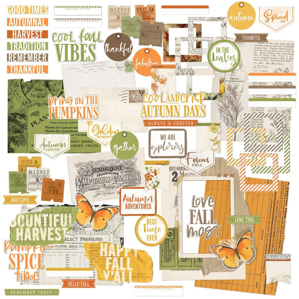 Vintage Artistry In The Leaves Ephemera Bits 68pcs 49 and Market