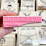 Handmade With Love By Scrabble Rubber Stamp, perfect for labeling your homemade goodies, cards,  cookies and jam.