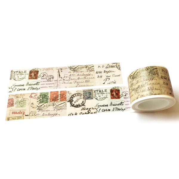 Vintage Postage Stamp Washi Tape • Postmark Washi Tape