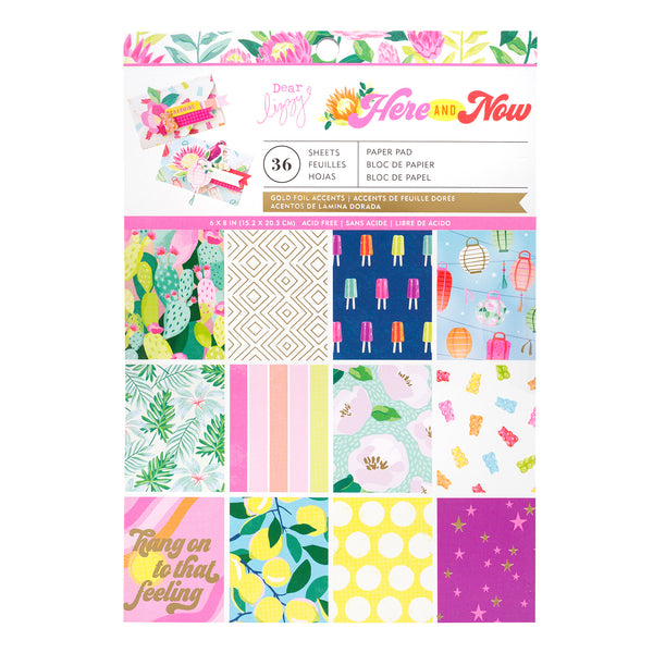 Dear Lizzy Here and  Now 6x8 Paper Pad (36 sheets)