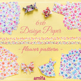 Flower Pattern Design Paper 6"X6" 36/Pkg