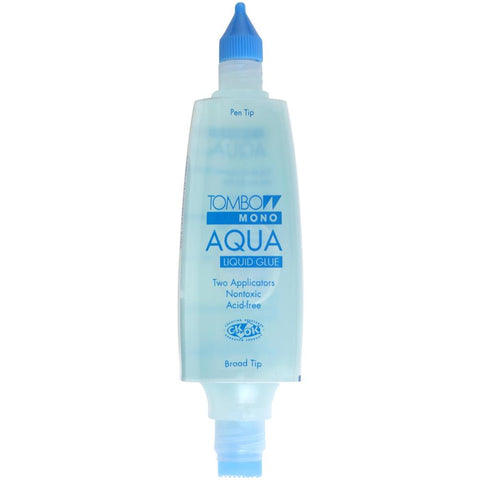 Tombow Mono Aqua Liquid Glue - Dual Tip - 50g - Dries Clear - Single Tube