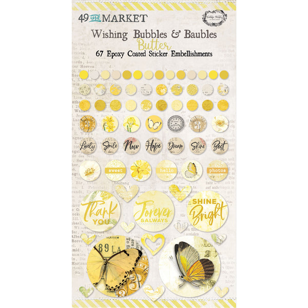 Epoxy Coated Wishing Bubbles & Baubles Butter 67/Pkg 49 And Market