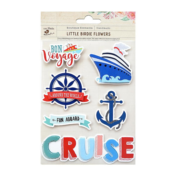 Bon Voyage Cruise Sticker Embellishment 6/Pkg