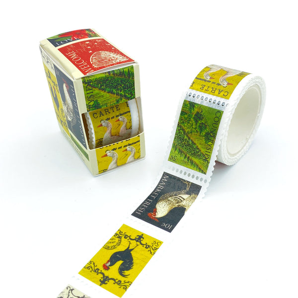 Vintage Artistry Countryside Postage Stamp Washi Roll