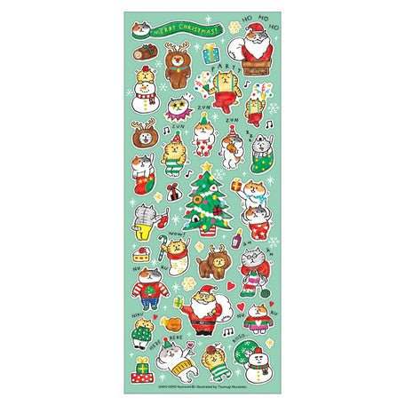Nyansuke Cat Christmas Sticker