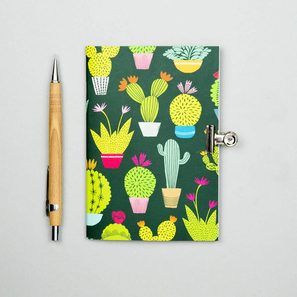 Dark Green Cactus A6 Notebook